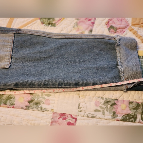 Pol Denim Overalls size medium blue‎ jean patchwork 100% cotton - Picture 7 of 7